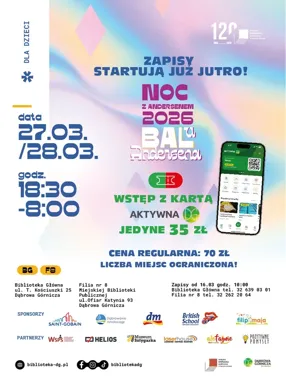 Noc z Andersenem wraca do bibliotek - urodzinowa noc pełna bajek